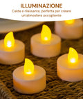Set 16 Candele LED Decorative – Luce Calda per Interni
