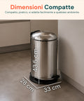 Pattumiera Easy Close Lagun Inox 12l