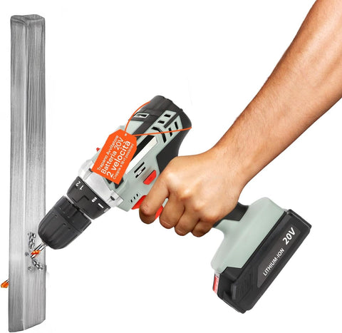 Wiertarko-wkrętarka z 2 mechanicznymi prędkościami, akumulatorem litowym 20v - 1300 Mah