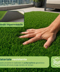 Prato Sintetico 1x3m - Erba Artificiale per Giardino e Balcone