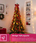 Albero di Natale 150 cm con Luci Calde – Richiudibile con Sistema Pop-up