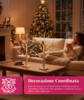Set 2 Alberelli Decorativi Luci LED – Rami Effetto Betulla e Design Realistico