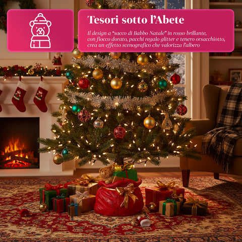 Supporto Albero di Natale Dipinto a Mano – Decorazione Unica e Divertente