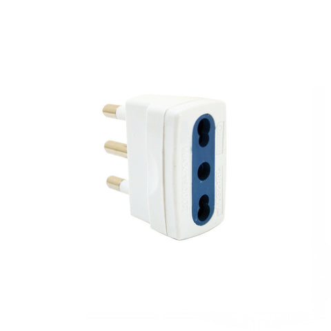 Adattatore Semplice Presa Bipasso E Spina 10/16a 2p+T Bianco