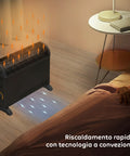 Termoconvettore Elettrico da Pavimento 2000w 51 x 10,5 x 38,5 cm Nero