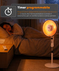 Stufa a Parabola Flux 1100W al Carbonio con Telecomando e Timer