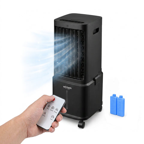 Klimatyzer ewaporacyjny 8,5 l z pilotem – dotykowy wyświetlacz LED, 3 prędkości, timer 7 h i moc 80 W