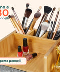 Scaffale Organizer in Bambù con 3 Cassetti e Ripiani Modulabili
