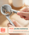 Schiaccianoci in Alluminio Ergonomico con Molla Integrata Resistente