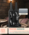 Set Sommelier a Forma di Bottiglia con Cavatappi e Accessori