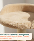 Tiragraffi per Gatti 50 cm con Arco in Sisal e Gioco Pendente