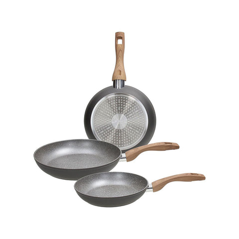 Set 3 Padelle In Alluminio Antiaderenti 20/24/28cm