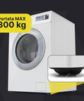 Set 4 Ruote Multidirezionali 360° con 5 Sfere Acciaio Portata 300 kg