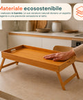 Vassoio da Letto per Colazione Richiudibile Eco in Bambù