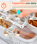 Contenitore con 8 Scomparti in PP – Chiusura a Clip e Funzione Sgocciolatoio