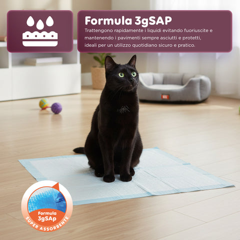 Tappetini Igienici Traversine Essential Pannolini 60×90 – Set Multi Formato con Adesivi