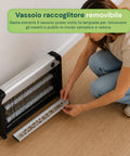 Lampada Insetticida Elettrica 30W Copertura 60m² con Vassoio Rimovibile, Zanzariera UV LED 8700h Cavo 1 mt e Catena per Fissaggio