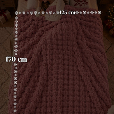 Set Coperta e Pantofole Soffici e Avvolgenti | Plaid Morbido 125x170 cm, Ciabatte Taglia Unica, 4 Colori