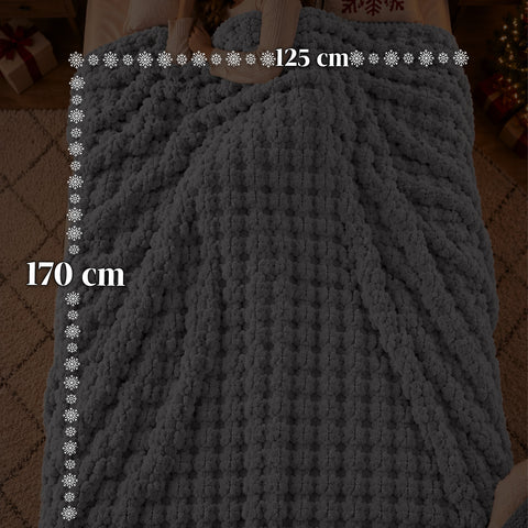 Set Coperta e Pantofole Soffici e Avvolgenti | Plaid Morbido 125x170 cm, Ciabatte Taglia Unica, 4 Colori