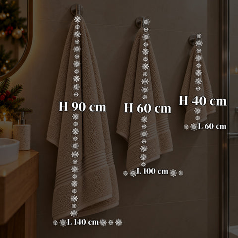 Zestaw 3 ręczników ze 100% bawełny – komplet łazienkowy z ręcznikiem kąpielowym 90x140, ręcznikiem 60x100 i ręcznikiem do rąk 40x60 cm, miękkie i chłonne, 6 kolorów