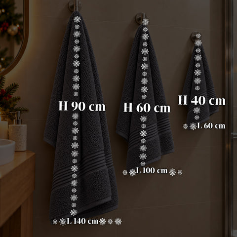 Zestaw 3 ręczników ze 100% bawełny – komplet łazienkowy z ręcznikiem kąpielowym 90x140, ręcznikiem 60x100 i ręcznikiem do rąk 40x60 cm, miękkie i chłonne, 6 kolorów