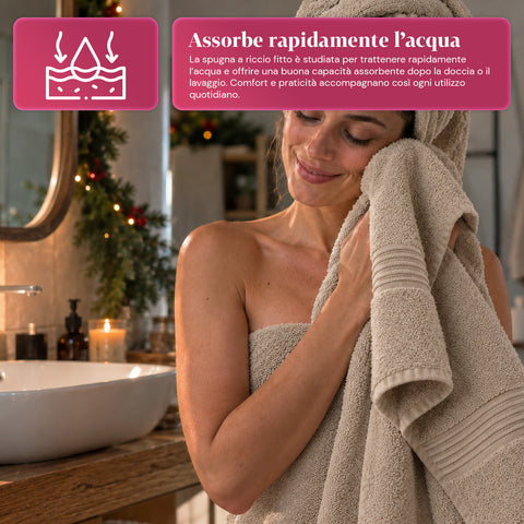 Zestaw 3 ręczników ze 100% bawełny – komplet łazienkowy z ręcznikiem kąpielowym 90x140, ręcznikiem 60x100 i ręcznikiem do rąk 40x60 cm, miękkie i chłonne, 6 kolorów