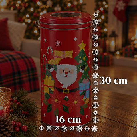 Świąteczny słoik 30x16 cm z kocem Coral Fleece 145x110 cm, miękki koc w kratę tartanową – Blind Box