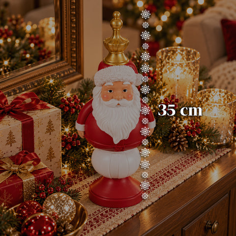 Figurka bożonarodzeniowa 35 cm z żywicy, dekoracja świąteczna: Święty Mikołaj, żołnierzyk-dziadek do orzechów i miś, czerwona lub biała, do wnętrz i na zewnątrz