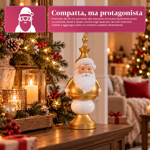 Figurka bożonarodzeniowa 35 cm z żywicy, dekoracja świąteczna: Święty Mikołaj, żołnierzyk-dziadek do orzechów i miś, czerwona lub biała, do wnętrz i na zewnątrz