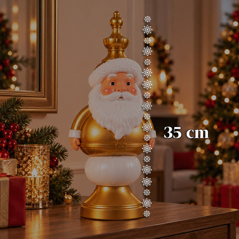 Figurka bożonarodzeniowa 35 cm z żywicy, dekoracja świąteczna: Święty Mikołaj, żołnierzyk-dziadek do orzechów i miś, czerwona lub biała, do wnętrz i na zewnątrz