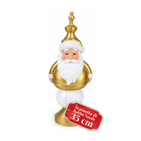 Figurka bożonarodzeniowa 35 cm z żywicy, dekoracja świąteczna: Święty Mikołaj, żołnierzyk-dziadek do orzechów i miś, czerwona lub biała, do wnętrz i na zewnątrz