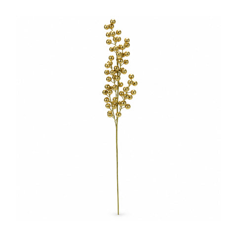 Sztuczna gałązka z czerwonymi jagodami 65cm lub złota 60 cm, dekoracja świąteczna