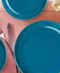 Servizio Piatti 18 Pezzi In Porcellana Twist Ottanio