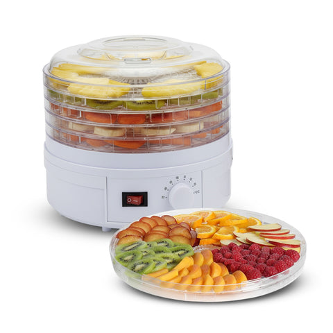 Mini Essiccatore Elettrico per Cibo – 5 Scomparti e Coperchio Trasparente