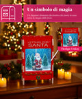 Cassetta Postale di Natale con Babbo Natale – LED, Musica e Effetto Neve