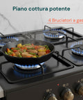 Cucina 60cm con 4 Fuochi e Forno Elettrico 1900W – Classica e Potente