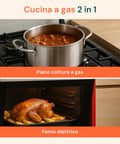 Cucina 60cm con 4 Fuochi e Forno Elettrico 1900W – Classica e Potente