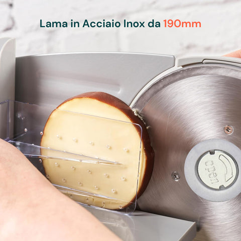 Lama in acciaio inox da 190mm dell'affettatrice elettrica per taglio preciso di formaggio, affilata e duratura