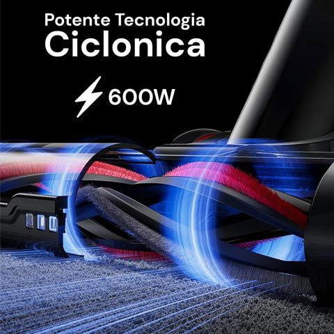 Scopa elettrica 2 in 1 per pavimenti e tappeti, versatile trasformabile in aspirapolvere a mano per tessuti e superfici sopraelevate