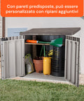 Shed Portattrezzi da Esterno in Plastica Riciclata Resistente UV