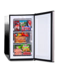 Freezer Monoporta 80 Litri con Apertura Frontale e Design Bicolore Argento/Nero