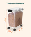 Dispenser Cibo per Cani e Gatti – 18L con Chiusura Ermetica