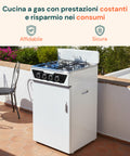 Cucina a Gas 4 Fuochi con Vano Portabombola – Per Interni ed Esterni
