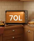 Forno Elettrico Ventilato 70L Multifunzione 2500W – Doppia Resistenza e Timer 90 Min