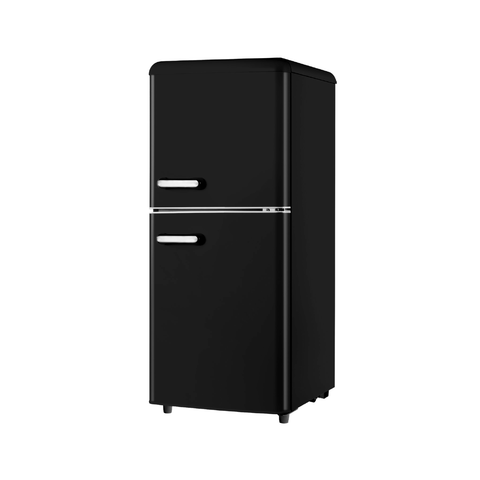 Dwudrzwiowa lodówka retro 110 l w kolorze czarnym