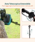 Kit 3 in 1 Potatura con Forbice, Motosega e Asta Telescopica a Batteria 88V
