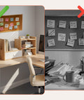 Libreria in Legno per Scrivania con 2 Ripiani e Design Multifunzionale