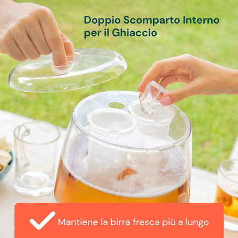 Dispenser Refrigerante 4L per Bevande con Rubinetto Antigoccia per Uso Esterno e Interno.