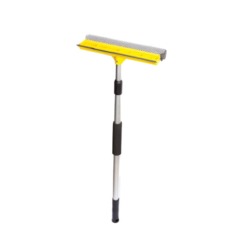 Ściągaczka do szyb 24 cm z przedłużanym uchwytem – myjka do szyb z PP i aluminium 79–120 cm