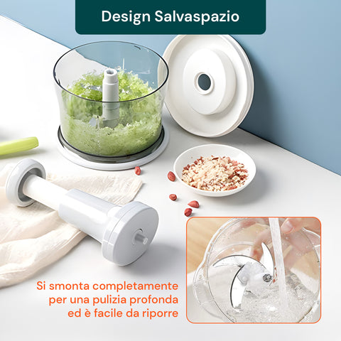 Tritatutto per Verdure Quttin 18x1 x22 cm Portatile Ideale per Carne e Verdure